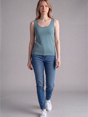 NWOT Peruvian Connection Sage Green Pima Cotton Scoop Neck Tank Top S [COPY]